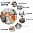 thumbnail image 6 of Throw Blanket for Couch Orange Graffiti Soft Fleece Flannel Blankets Cozy Lightweight Blanket for Home Sofa Living Room Abstract Texture Bed Throws 60" x 80", 6 of 9