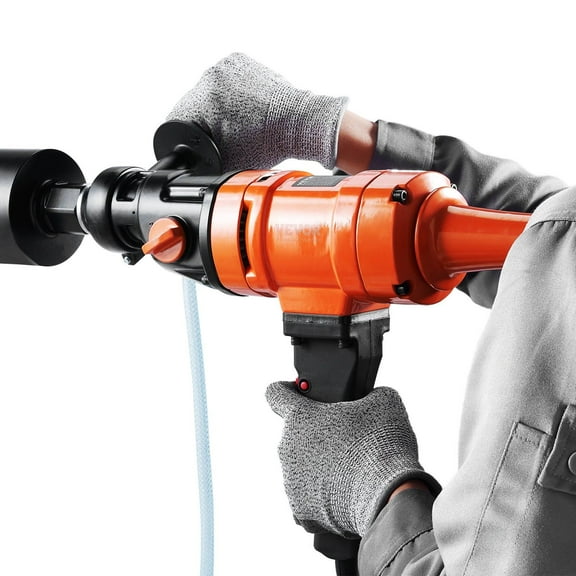Handheld Concrete Core Drill, 1500W 4in Diamond Drill Rig, 2-Speed (1100-2400RPM), for Brick/Block/Stone, w/ 1-1/4" Thread & Bubble Levels