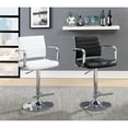 thumbnail image 7 of Home Square Jackson Contemporary Faux Leather Bar Stool in Black - Set of 2, 7 of 7