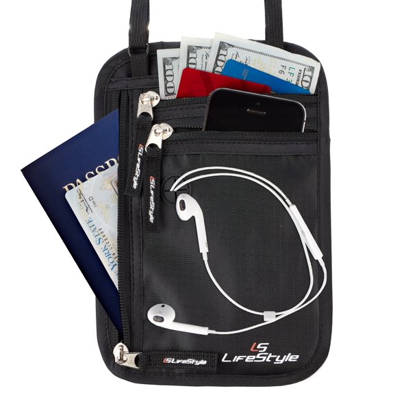 LS Lifestyle LS Lifestyle Premium Neck Wallet RFID Blocking Hidden