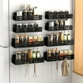 thumbnail image 6 of Isvgxsz Magnetic Spice Rack, Magnetic Shelf for Fridge, Hanging Magnetic Storage for Kitchen Organiser, Refrigerator Shelf Seasoning Organizer Metal Jar Holder, 6 of 9