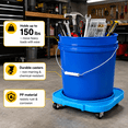 thumbnail image 3 of Lethargic 5 Gallon Bucket Dolly with Wheels, 12.8"D x 12.2"W x 1.97"H, PP Rolling Bucket Base with 4 Swivel Casters for Standard 5-Gallon Buckets., 3 of 8