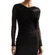 thumbnail image 1 of Blusas de Fiesta para Mujer, Modernas, con Escote en V, Larga, de Transparente y Fruncida. Negro S, 1 of 7
