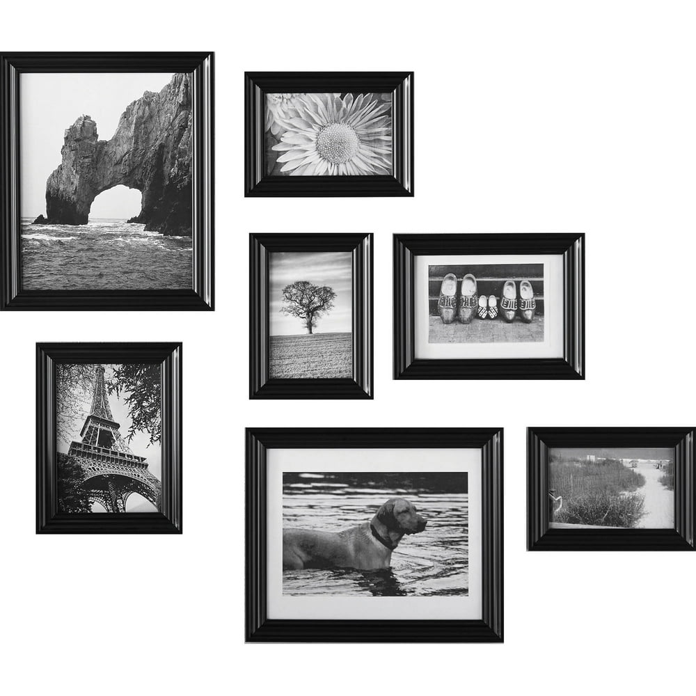 Mainstays 7Piece Frames Set with Templates, Black