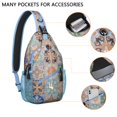 thumbnail image 2 of Crossbody Sling Bag Bohemian Tribal Hiking Sling Backpack Backpack Purse for Men Women, 2 of 6