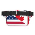 thumbnail image 3 of Zufioo USA Canada Flag Print Square Double Layer Waist Bag, Durable & Stylish Fanny Pack with Zippered Pockets and Adjustable Strap for Outdoor & Daily, 3 of 9