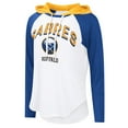 thumbnail image 2 of Women's-G-III 4Her by Carl Banks  White Buffalo Sabres VIP Raglan Long Sleeve Hoodie T-Shirt, 2 of 3