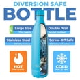 thumbnail image 3 of Botella de agua Travah Diversion de acero inoxidable, 500 ml, color azul claro, 3 of 6