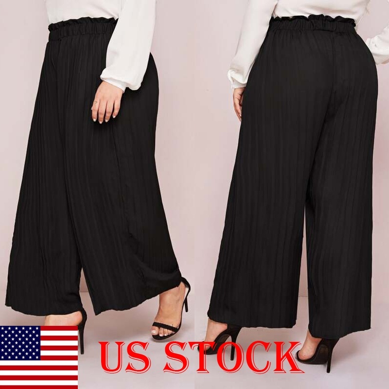 Women Plus Size Wide Leg Palazzo Pants 
