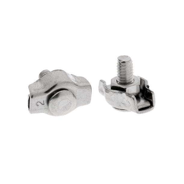2 Piezas / Juego M2 M3 M5 M6 Acero Inoxidable 304 de Resistencia Simplex 1 Poste Estilo Clips de Cuerda de Alambre Abrazadera Hardware para Fi Macarena Clips de cable de alambre simplex