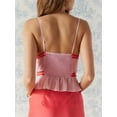 thumbnail image 5 of ZAXARRA Women’s Mesh Cami Tops Lace Trim Adjustable Strap See Through V Neck Crop Tops, 5 of 6