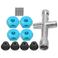 thumbnail image 1 of Ensemble Adaptateur Hexagonal pour 1/10 RC, Clé M4 Écrou Antidérapant Ensemble Roue Adaptateur Hexagonal pour Accessoire RC pour Adaptateur Hexagonal Ensemble Clé Transversale pour Voiture pour RC Voiture Bleu, 1 of 8