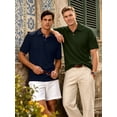 thumbnail image 5 of RICHCOIN Polo Shirts for Men Textured Knit Golf Shirts Casual Short Sleeve Old Money Tops, 5 of 7