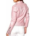 thumbnail image 2 of Celebrity Women's Lambskin Leather Jacket Motorcycle Slim Fit Biker W038, 2 of 3