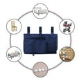 thumbnail image 4 of Gogcaro Bunk Bed Organizer, Bedside Caddy Hanging Bed Organizer Storage Bag 8 Pockets, for College Dorm Rooms Bed, Hospital Bed, Baby Bed Rails, 600D Oxford Cloth (Navy Blue), 4 of 7