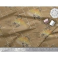 thumbnail image 2 of Soimoi GreenPolyester Crepe Fabric Stripe & Paisley Decor Fabric Printed Yard 42 Inch Wide, 2 of 3