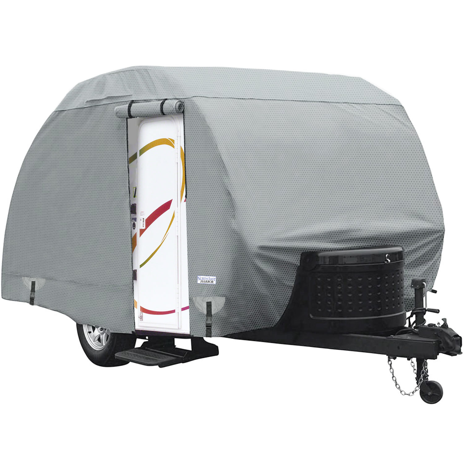 NEH Waterproof Superior Teardrop R-Pod Travel Trailer Storage Cover Fits Up  To 19' Long and 6' Wide Trailers Direct Fitment for Forest River R-Pod  Model RP-171, RP-172, RP-176, RP-176T, and RP-177