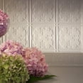 thumbnail image 2 of FASÄDE Traditional Style/Pattern 10 Decorative Vinyl 18in x 24in Backsplash Panel in Gloss White (5 Pack), 2 of 6