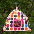 thumbnail image 2 of Lona pájaro colgante jugando tienda para dormir hamaca nido jaula accesorio para mascotas pequeñas loros con puntos de cojín, 2 of 8