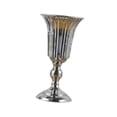 thumbnail image 4 of Jarrón de flores para boda, candelabro, centro de mesa, decoración, maceta de metal, soporte para flores, candelabro para mesa de cumpleaños, hogar Plata M 12cmx27cm, 4 of 8