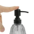 thumbnail image 3 of Unique Bargains 1 Pc Durable Argyle Pattern Soap Dispenser 11.84oz Gray Black, 3 of 6