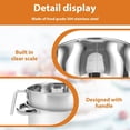 thumbnail image 5 of FUYGRCJ 2 Pack Double Boiler Pot Set, 2.54QT + 1.8QT Stainless Steel Chocolate Melting Pot, Heavy Duty Temperature Resistant Candle Wax Melting Boiler, for Melting Chocolate Candy Candle Soap Wax, 5 of 12