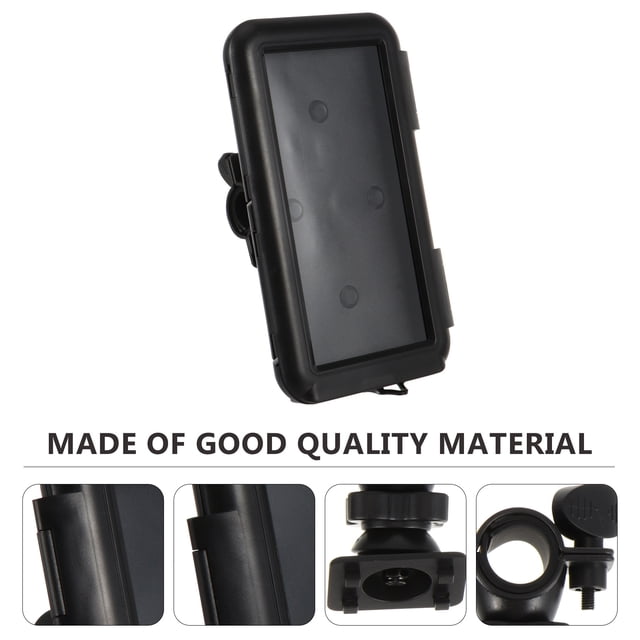 unbranded 1Ud Soporte Para Teléfono De Negro De Plástico Con Función Antivibración Para Motocicleta