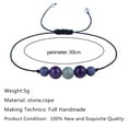 thumbnail image 3 of zttd fashion stone beaded wax line bracelet amethyst flash stone combination bracelet men's and women's bracelet hand jewelry, 3 of 9