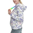thumbnail image 2 of Daiia Lavender Flowers Pattern Women's Fashion Hoodies & Sweatshirts with Kangaroo Pocket Hooded Sweatshirt with Eye-catching Drawstrings-X-Large, 2 of 7