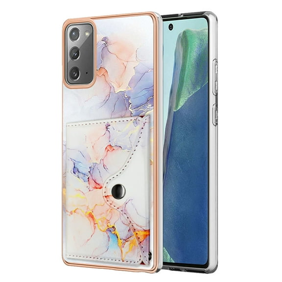 TECH CIRCLE Stylish Case for Samsung Galaxy S23 Plus (6.6") - Premium TPU/PU Leather Phone Case [Built-in Wallet Feature] Lightweight Cute Marble Durable Cover, Colorful