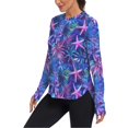 thumbnail image 2 of FORMRS Womens Long Sleeve Shirts UPF 50+ Sun Protection Quick Dry Fishing Hiking Tops, Size S-2XL, Neon Pink Starfish, 2 of 8