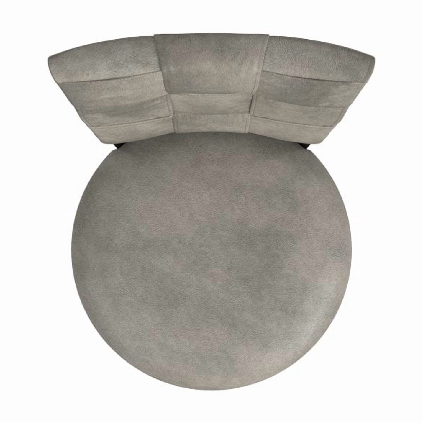 Hillsdale Furniture Kaede Black Wood and Faux Leather Counter Height Swivel Stool, Weathered Gray