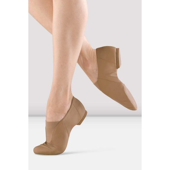 Childrens Super Jazz Slip On Jazz Shoes, Tan