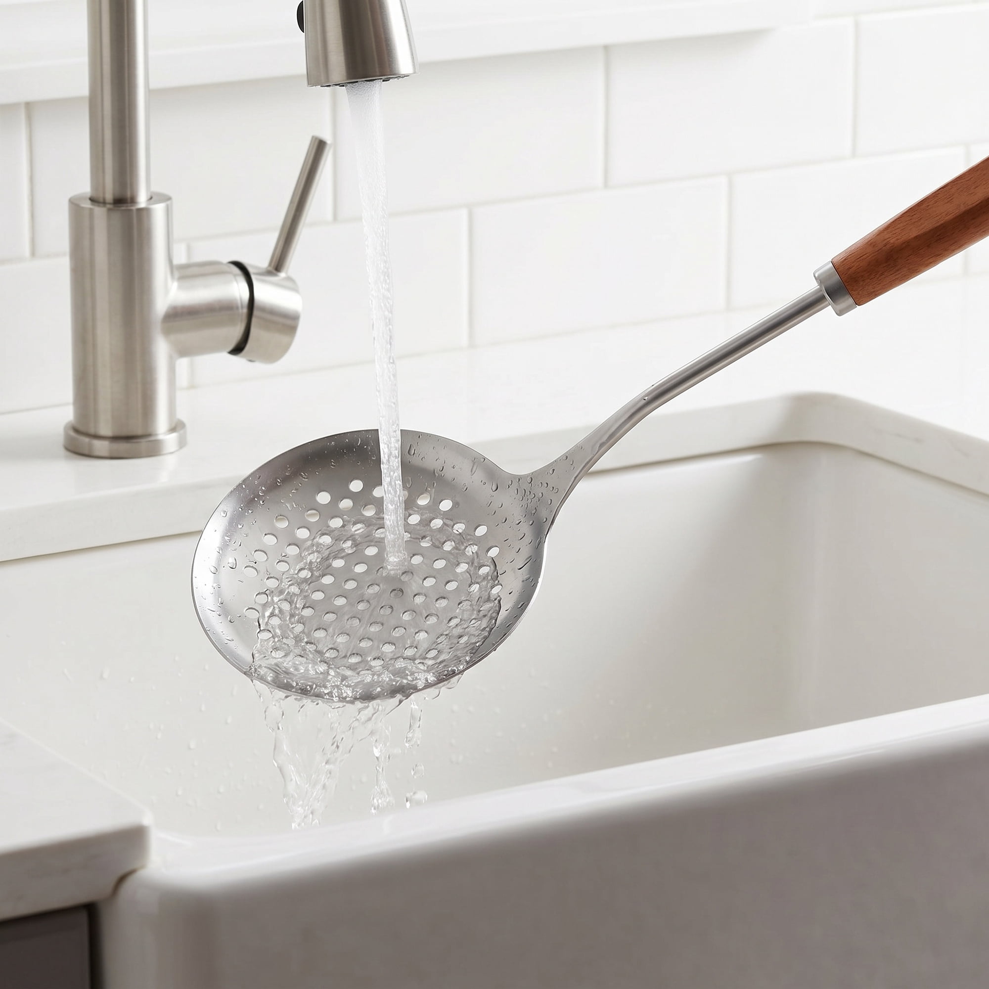 Unique Bargains Heat Resistant Stainless Steel Non Stick Cookware Slotted spoon 15.9"x4.6"