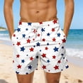 thumbnail image 2 of Bainana Mens Swim Trunks American Flag Patriotic Swim Shorts Independence Day Soft Breathable Summer Holiday Swimwear, 2 of 4