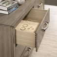 thumbnail image 4 of Roundhill Furniture Arena Contemporary 6-Drawer Dresser in Weathered Sand, 4 of 6