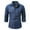 Blue, variant on EHRWE Mens Shirts Male Long Sleeve Denim Shirt With Pockets Casual Loose Fit Button Up Shirt For Everyday Wear Breathable