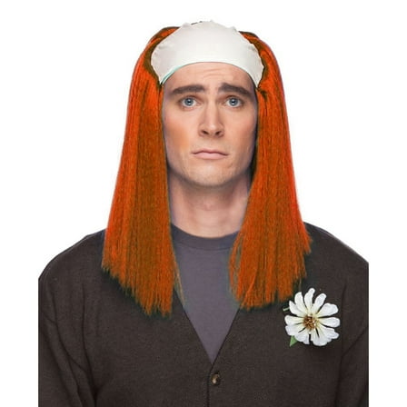 Bald Straight Clown Wig - Orange