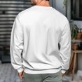thumbnail image 5 of PARIS Men's Letter Printed Round Neck Long Sleeve Sweatshirt, Casual Sports Pullover for Gym, Street Fashion and Everyday Comfort Wear,White,L, 5 of 5