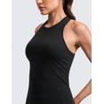 thumbnail image 4 of CRZ YOGA Seamless Workout Tank Tops for Women Hip Length Athletic Running Gym Sleeveless Shirts Racerback, 4 of 7