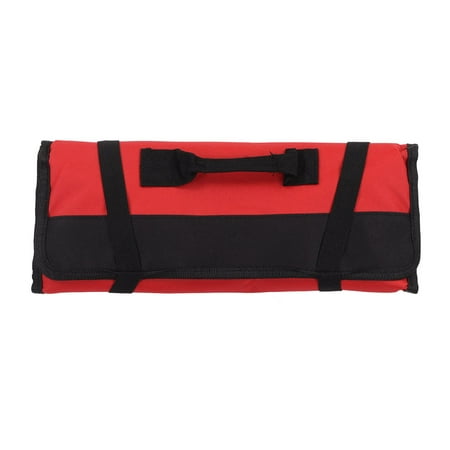 

2024 Multifunctional Tool Roll Bag Thickened Oxford Cloth Wear Resistance Waterproof Portable Tool Roll Up Pouch Red