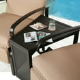 thumbnail image 2 of Ulax Furniture 2-Person Conversation Set Seating Group with Recliner Chairs and Metal End Table (Beige), 2 of 8