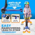 thumbnail image 4 of Hurtle Trottinette pour Enfants - Jouet Trottinette à Propulsion pour Tout-Petits - Trottinette à 3 Roues avec Hauteur Réglable, Plateau Antidérapant, Lumières de Roue Clignotantes, pour Garçons/filles de 3 à 10 Ans, 4 of 5
