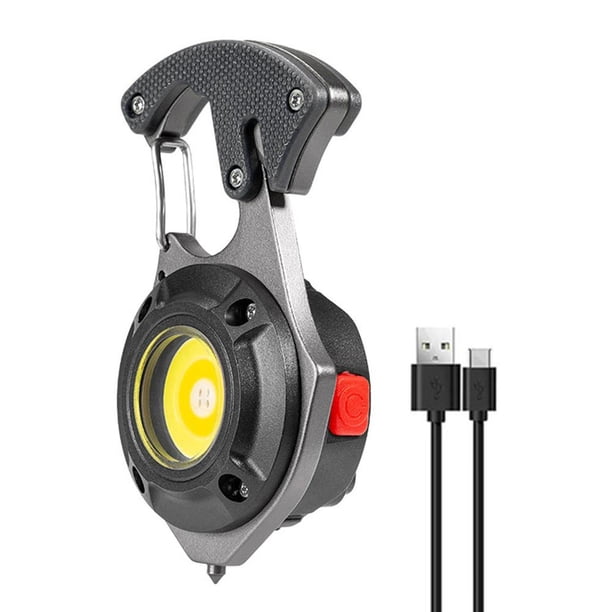 Linterna Camping Kuymtek Multifunción COB LED Mini Destornillador Llavero Lámpara Negro