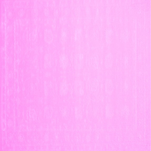 Ahgly Company Indoor Square Solid Pink Modern Area Rugs, 7' Square