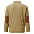 thumbnail image 4 of SNOWSONG Quarter Zip Pullover Men, Golf Pullover Men's Long Sleeve Corduroy Hoodless Sweatshirt Top with Pocket, Sweatshirts for Men Mens Pullover Khaki 3XL, 4 of 4