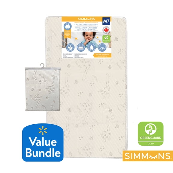 Simmons Organic Sleep Bundle Baby Crib Mattress & Protector