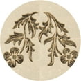 thumbnail image 1 of Ahgly Company Machine Washable Indoor Round Transitional Vanilla Gold Area Rugs, 4' Round, 1 of 7