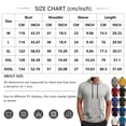 thumbnail image 3 of Mens Short Sleeve Hooded Shirt Casual Athletic Quick Dry Breathable Tops Summer Gym Workout Hoodies with Pockets, 3 of 4