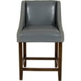 thumbnail image 6 of Home Square Carmel 24" Leather Counter Stool in Light Gray - Set of 2, 6 of 6